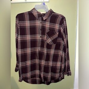Carhartt Womens Brown Plaid Long Sleeve Pullover- Size  XL (16/18)